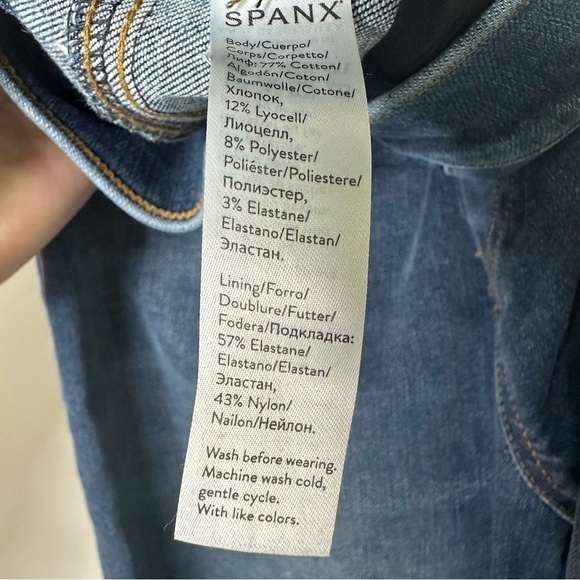 SPANX Distressed Skinny Jeans Size Medium #20203R - Picture 9 of 11